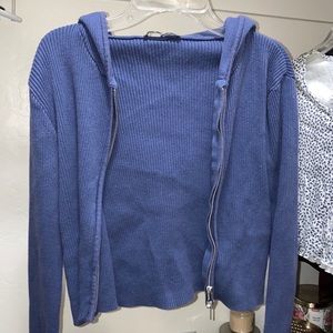 Blue cropped brandy Melville jacket